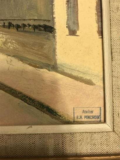 Robert-Henri PINCHON (1889-?) 
Vue d'Eglise...