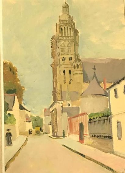 Robert-Henri PINCHON (1889-?) 
Vue d'Eglise...