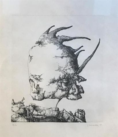 José HERNANDEZ (1944-2013) 
Personnage fantastique,...
