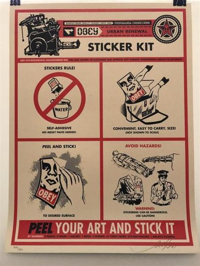 Shepard FAIREY (1970)
Sticker Kit
Sérigraphie,...
