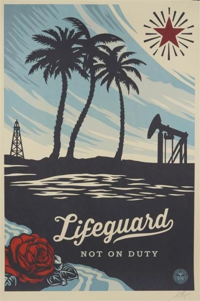 Shepard FAIREY (1970)
Lifeguard not on duty
Sérigraphie...