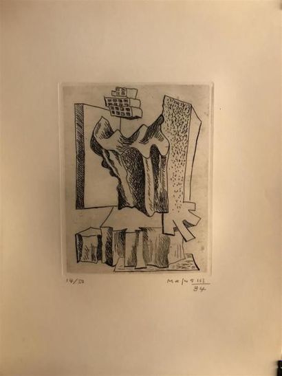 Alberto MAGNELLI (1888-1971)
Pierres, 1934
Eau...