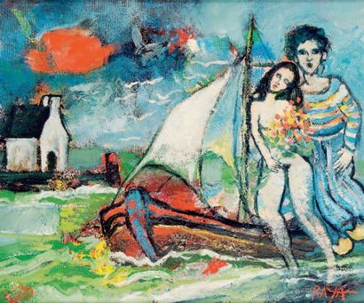 Alain RAYA SORKINE (Né en 1936)
Les amoureux...