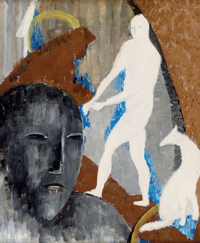 Jean CROTTI (1878-1958)
Masque avec personnage...