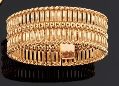 BRACELET ruban souple en or jaune 750°/oo...