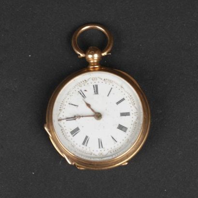 MONTRE de col en or jaune 750°/oo le fond...