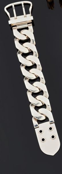 HERMES
Bracelet articulé en argent 925°/oo,...