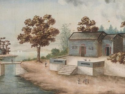 CHINE, Canton - XIXe siècle
Ensemble de trois...