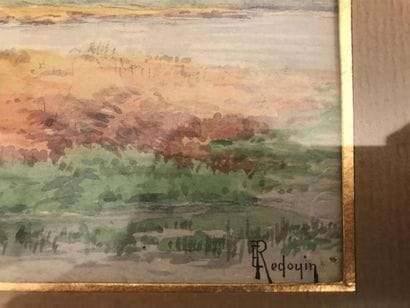 E.REDOYIN (XIX-XXe siècles) 
Paysages 
Deux...