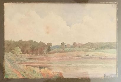 E.REDOYIN (XIX-XXe siècles) 
Paysages 
Deux...