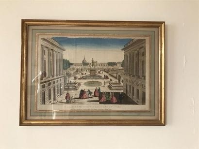 ENSEMBLE de gravures sous verre, comprenant...