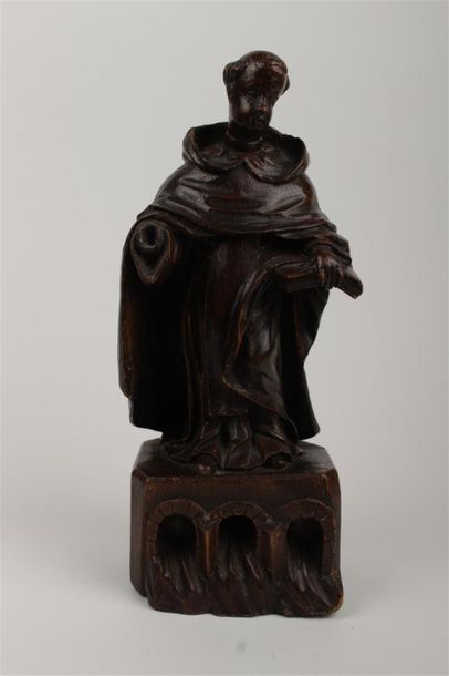 SUJET en bois naturel sculpté figurant un...