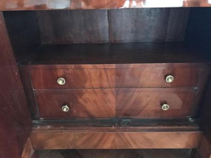 SECRETAIRE à colonnes détachées en acajou...