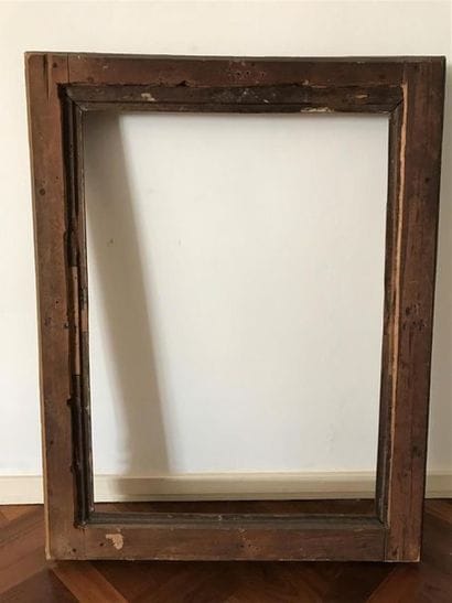LOT de trois cadres : 
Un cadre en bois et...
