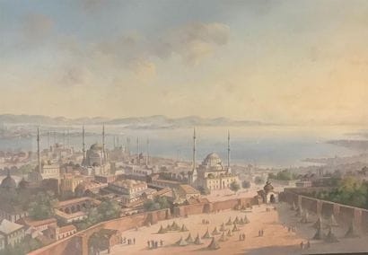 ECOLE ITALIENNE dans le goût des gouaches...