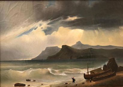 Attribué à Théodore GUDIN (1802-1880)
Marine...