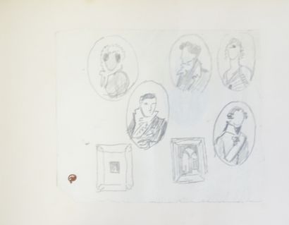 DOBOUJINSKY MISLAV. Album de 30 gouaches,...