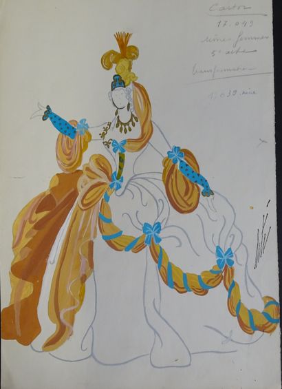 ERTE. Gouache pour le ballet 