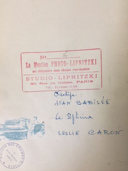 PHOTOGRAPHIE. Leslie Caron et Jean Babilée...