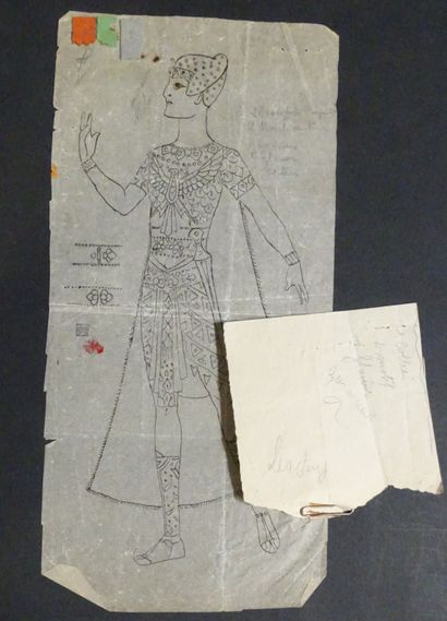 Ensemble de 4 dessins à identifier autour...