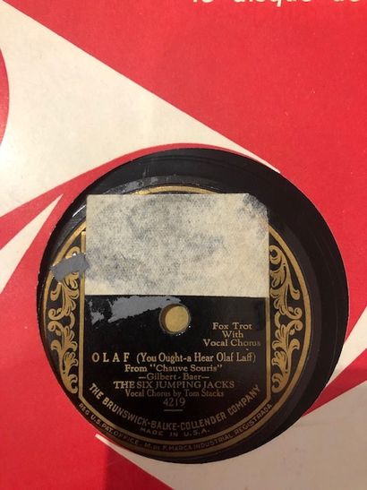 Lot de 20 disques 78 tours dans leurs pochettes...