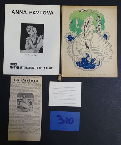 ANNA PAVLOVA. Programme daté juin 1921, Anna...