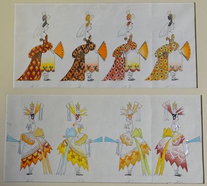 OPÉRA RUSSE. 4 dessins pour un Opéra russe...