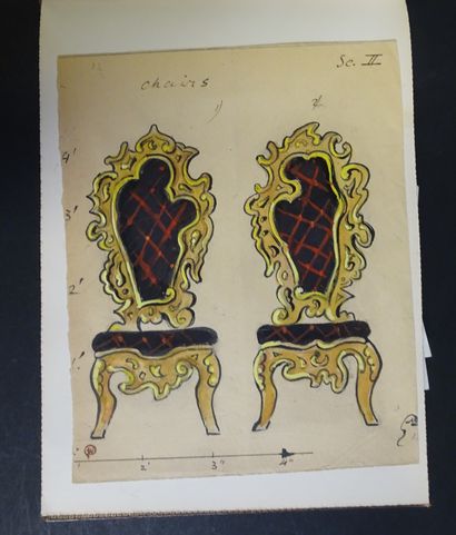 DOBOUJINSKY MISLAV. Album de 30 gouaches,...