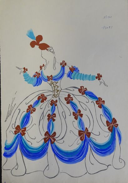 ERTE. Gouache pour le ballet 
