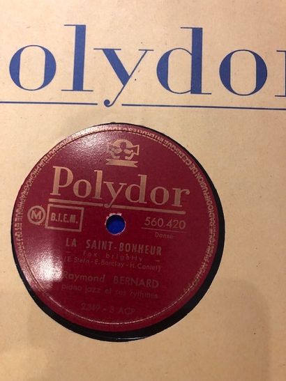 Lot de 20 disques 78 tours dans leurs pochettes...