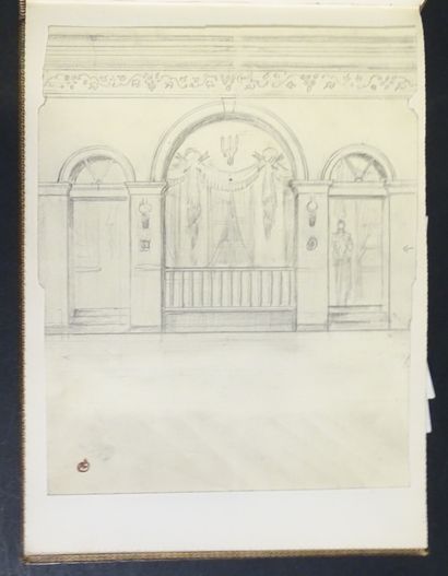 DOBOUJINSKY MISLAV. Album de 30 gouaches,...