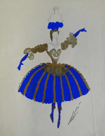 ERTE. Gouache pour le ballet 