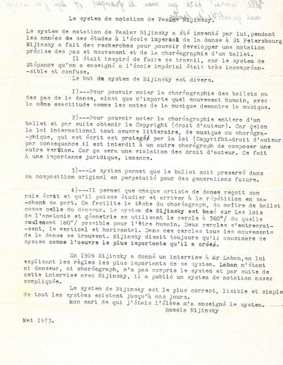 NIJINSKI. Archive sur Nijinski avec de nombreux...