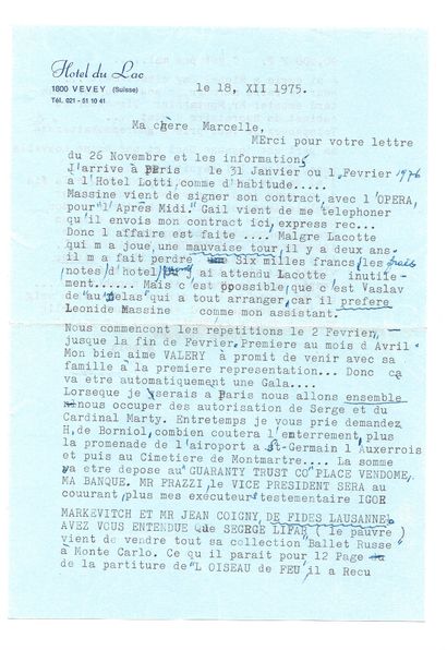 NIJINSKI. Archive sur Nijinski avec de nombreux...