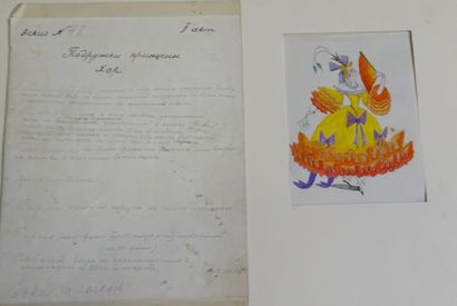 OPÉRA RUSSE. 4 dessins pour un Opéra russe...