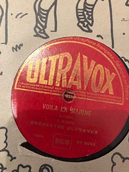 
Lot de 28 disques 78 tours dans leurs pochettes...
