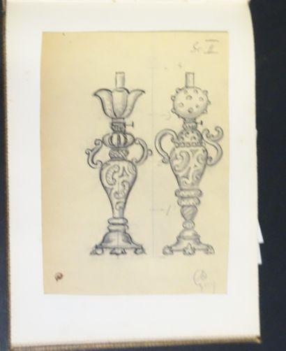 DOBOUJINSKY MISLAV. Album de 30 gouaches,...