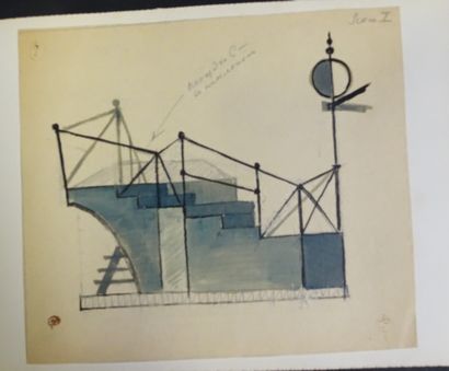 DOBOUJINSKY MISLAV. Album de 30 gouaches,...