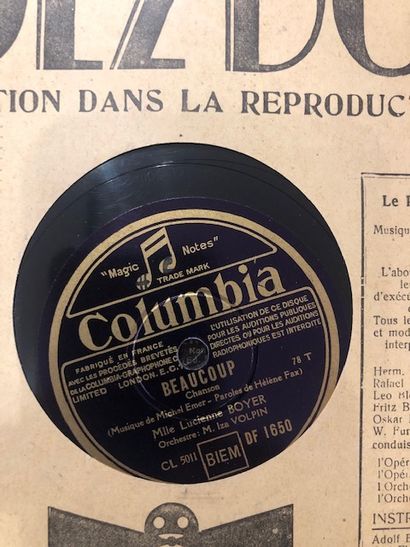 Lot de 20 disques 78 tours dans leurs pochettes...