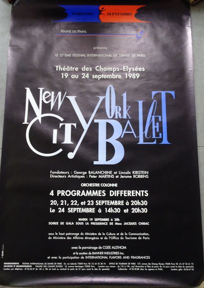 NEW YORK CITY BALLET. Ensemble de 2 affiches...