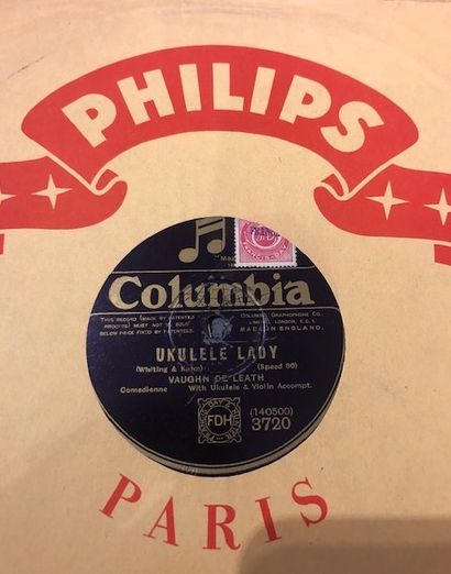 Lot de 20 disques 78 tours dans leurs pochettes...