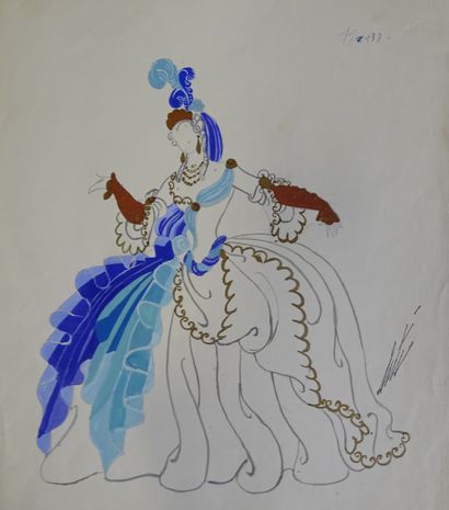 ERTE. Gouache pour le ballet 