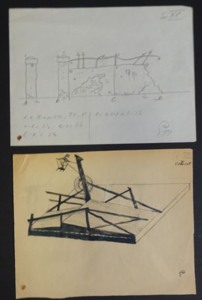 DOBOUJINSKY MISLAV. 6 études de costumes,...