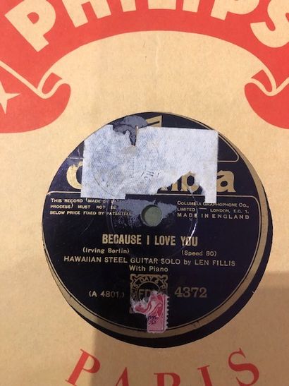 Lot de 20 disques 78 tours dans leurs pochettes...