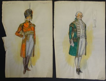 BENOIS ALEXANDRE. Attribué à. Ensemble de...