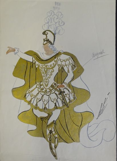 ERTE. Gouache pour le ballet 