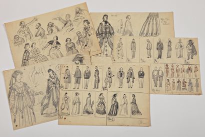 DOBOUJINSKY MISLAV. 6 études de costumes,...