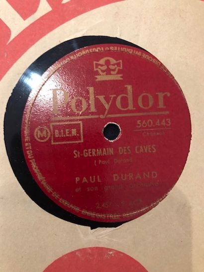 Lot de 20 disques 78 tours dans leurs pochettes...