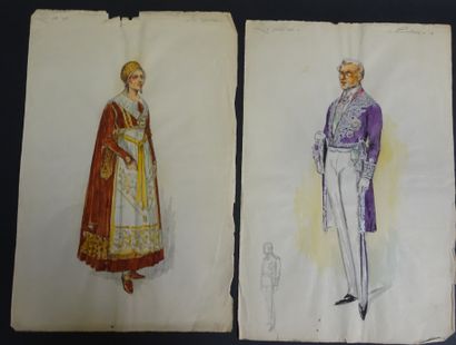 BENOIS ALEXANDRE. Attribué à. Ensemble de...