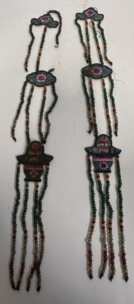 CHINE - Vers 1900 - Pendentif en émail avec...